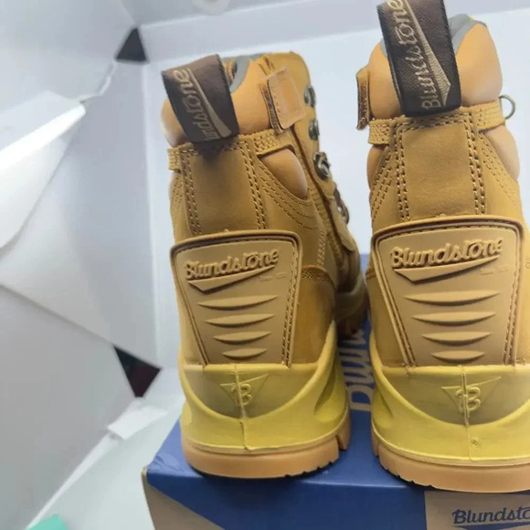 NEW Blundstone Rotoflex Ankle Zip/Lace Composite Safety Boot Wheat Size 6 - Picture 5 of 7